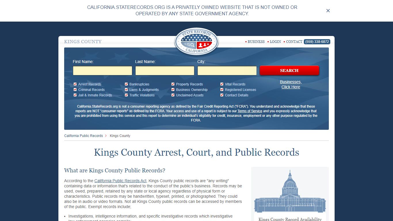 Kings County Arrest, Court, and Public Records